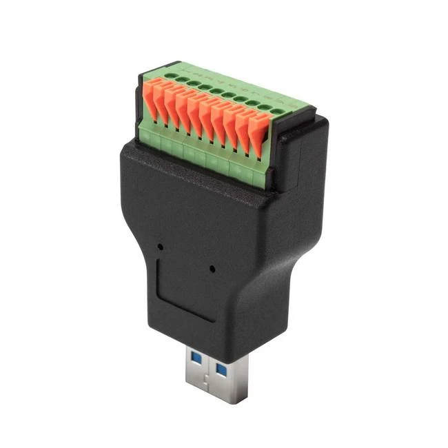 USB 3.0Type A To Terminal Block Adapter With Push Button